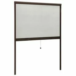 VidaXL Moustiquaire à rouleau pour fenêtres Marron 130x170 cm -Habillages de fenêtre Soldes image 3 148733