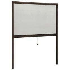VidaXL Moustiquaire à rouleau pour fenêtres Marron 140x170 cm -Habillages de fenêtre Soldes image 3 148734