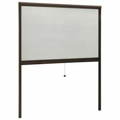 VidaXL Moustiquaire à rouleau pour fenêtres Marron 160x170 cm -Habillages de fenêtre Soldes image 3 148736