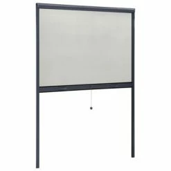 VidaXL Moustiquaire à rouleau pour fenêtres Anthracite 120x170 cm -Habillages de fenêtre Soldes image 3 148743