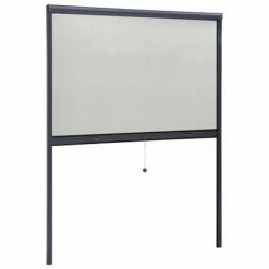 VidaXL Moustiquaire à rouleau pour fenêtres Anthracite 140x170 cm -Habillages de fenêtre Soldes image 3 148745