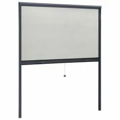 VidaXL Moustiquaire à rouleau pour fenêtres Anthracite 160x170 cm -Habillages de fenêtre Soldes image 3 148747