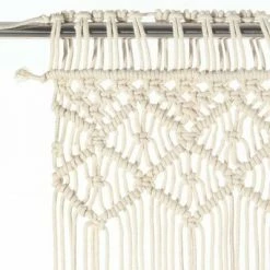 VidaXL Rideau en macramé 140x240 cm Coton -Habillages de fenêtre Soldes image 3 323975