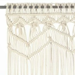 VidaXL Rideau en macramé 140x240 cm Coton -Habillages de fenêtre Soldes image 3 323976