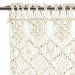 VidaXL Rideau en macramé 140x240 cm Coton -Habillages de fenêtre Soldes image 3 323977