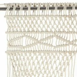 VidaXL Rideau en macramé 140x240 cm Coton -Habillages de fenêtre Soldes image 3 323978