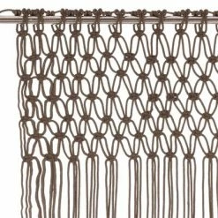 VidaXL Rideau en macramé Taupe 140x240 cm Coton -Habillages de fenêtre Soldes image 3 323979