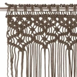 VidaXL Rideau en macramé Taupe 140x240 cm Coton 9 VidaXL Rideau en macramé Taupe 140x240 cm Coton -Habillages de fenêtre Soldes image 3 323981