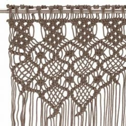 VidaXL Rideau en macramé Taupe 140x240 cm Coton -Habillages de fenêtre Soldes image 3 323983
