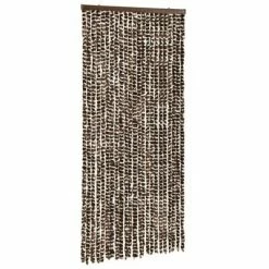 VidaXL Moustiquaire Marron et blanc 100x220 cm Chenille -Habillages de fenêtre Soldes image 3 325453