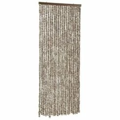 VidaXL Moustiquaire Taupe et blanc 56x185 cm Chenille -Habillages de fenêtre Soldes image 3 325460