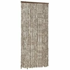 VidaXL Moustiquaire Taupe et blanc 100x220 cm Chenille -Habillages de fenêtre Soldes image 3 325462