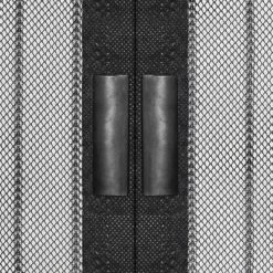 VidaXL Rideau de porte contre insectes 210x100cm 2 pcs Magnétique Noir -Habillages de fenêtre Soldes image 3 40920