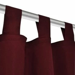 2 pcs Rideau à Passant Micro Satin Bordeaux 140 x 245 cm -Habillages de fenêtre Soldes image 4 130364