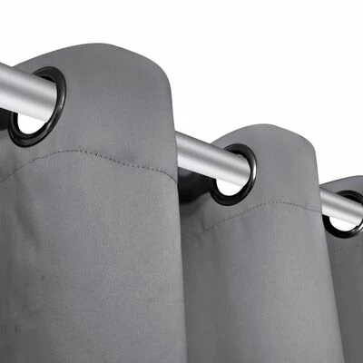 2 pcs Rideau Blackout Occultant Gris avec Œillets en métal 135x245cm 6 2 pcs Rideau Blackout Occultant Gris avec Œillets en métal 135x245cm – Image 4