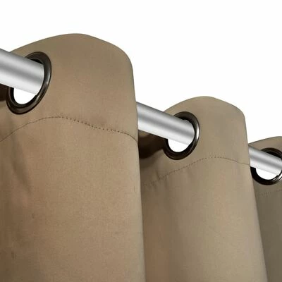 VidaXL Rideau occultant 2 pcs avec œillets métalliques 135x175cm Crème 6 VidaXL Rideau occultant 2 pcs avec œillets métalliques 135x175cm Crème – Image 4