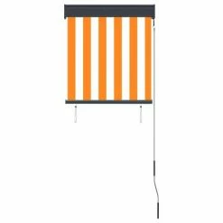 VidaXL Store roulant d'extérieur 60x250 cm Blanc et orange -Habillages de fenêtre Soldes image 4 145945