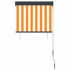 VidaXL Store roulant d'extérieur 80x250 cm Blanc et orange 11 VidaXL Store roulant d'extérieur 80x250 cm Blanc et orange -Habillages de fenêtre Soldes image 4 145951