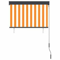 VidaXL Store roulant d'extérieur 100x250 cm Blanc et orange -Habillages de fenêtre Soldes image 4 145957