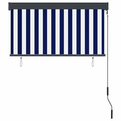 VidaXL Store roulant d'extérieur 120x250 cm Bleu et blanc 6 VidaXL Store roulant d'extérieur 120x250 cm Bleu et blanc – Image 4