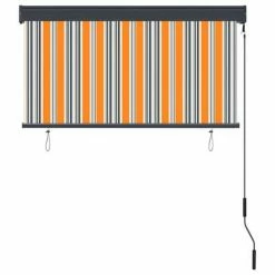 VidaXL Store roulant d'extérieur 120x250 cm Jaune et bleu -Habillages de fenêtre Soldes image 4 145962