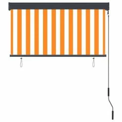 VidaXL Store roulant d'extérieur 120x250 cm Blanc et orange 11 VidaXL Store roulant d'extérieur 120x250 cm Blanc et orange -Habillages de fenêtre Soldes image 4 145963