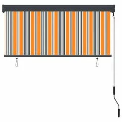 VidaXL Store roulant d'extérieur 140x250 cm Jaune et bleu 11 VidaXL Store roulant d'extérieur 140x250 cm Jaune et bleu -Habillages de fenêtre Soldes image 4 145968