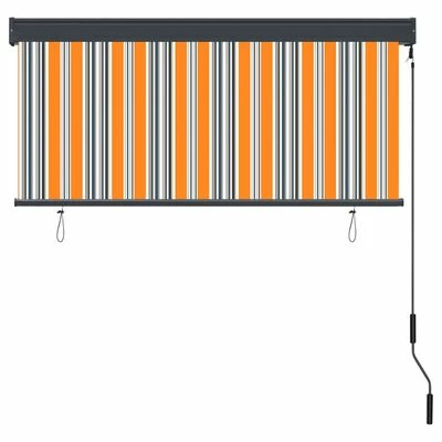 VidaXL Store roulant d'extérieur 140x250 cm Jaune et bleu 6 VidaXL Store roulant d'extérieur 140x250 cm Jaune et bleu – Image 4