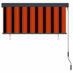 VidaXL Store roulant d'extérieur 140x250 cm Orange et marron -Habillages de fenêtre Soldes image 4 145972