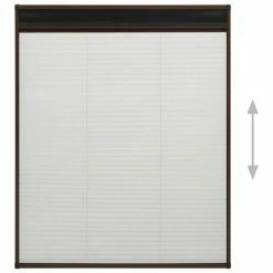 VidaXL Moustiquaire plissée pour fenêtre Aluminium Marron 120x160 cm -Habillages de fenêtre Soldes image 4 148662