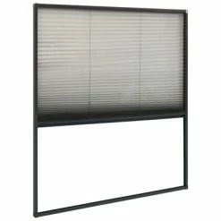 VidaXL Moustiquaire plissée à fenêtre Aluminium Anthracite 130x100 cm -Habillages de fenêtre Soldes image 4 148667