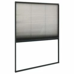 VidaXL Moustiquaire plissée à fenêtre Aluminium Anthracite 110x160 cm -Habillages de fenêtre Soldes image 4 148669