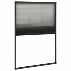 VidaXL Moustiquaire plissée pour fenêtre Aluminium Anthracite 60x160cm -Habillages de fenêtre Soldes image 4 148670