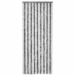 VidaXL Moustiquaire Gris et blanc 90x220 cm Chenille -Habillages de fenêtre Soldes image 4 241224