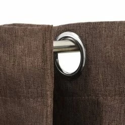 VidaXL Rideaux occultants Aspect lin avec œillets 2pcs Taupe 140x175cm -Habillages de fenêtre Soldes image 4 321200