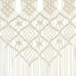 VidaXL Rideau en macramé 140x240 cm Coton -Habillages de fenêtre Soldes image 4 323977