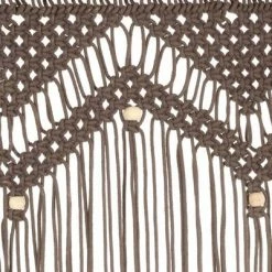 VidaXL Rideau en macramé Taupe 140x240 cm Coton -Habillages de fenêtre Soldes image 4 323980