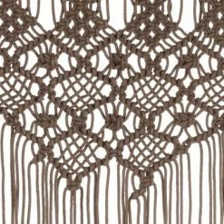 VidaXL Rideau en macramé Taupe 140x240 cm Coton -Habillages de fenêtre Soldes image 4 323983