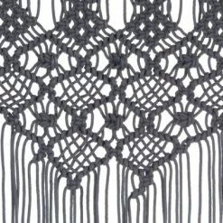 VidaXL Rideau en macramé Anthracite 140x240 cm Coton 10 VidaXL Rideau en macramé Anthracite 140x240 cm Coton -Habillages de fenêtre Soldes image 4 323995