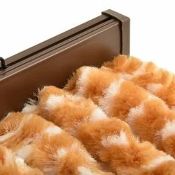 VidaXL Moustiquaire Ocre et blanc 100x220 cm Chenille -Habillages de fenêtre Soldes image 4 325459