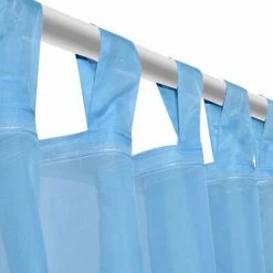 VidaXL Rideau fin Turquoise 140x245 cm 2 pcs -Habillages de fenêtre Soldes image 5 130208