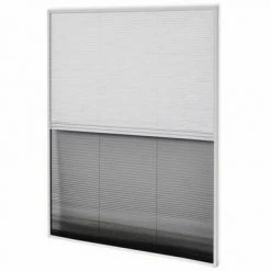 VidaXL Moustiquaire plissée pour fenêtre 160 x 110 cm avec store occultant -Habillages de fenêtre Soldes image 5 141132