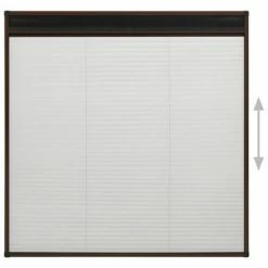 VidaXL Moustiquaire plissée pour fenêtre Aluminium Marron 120x120 cm -Habillages de fenêtre Soldes image 5 148656