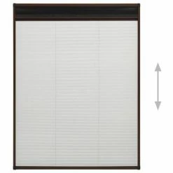 VidaXL Moustiquaire plissée pour fenêtre Aluminium Marron 110x160 cm -Habillages de fenêtre Soldes image 5 148659