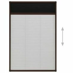 VidaXL Moustiquaire plissée pour fenêtre Aluminium Marron 60x160 cm -Habillages de fenêtre Soldes image 5 148660