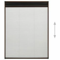VidaXL Moustiquaire plissée pour fenêtre Aluminium Marron 100x160 cm -Habillages de fenêtre Soldes image 5 148661