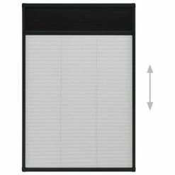 VidaXL Moustiquaire plissée pour fenêtre Aluminium Anthracite 60x160cm -Habillages de fenêtre Soldes image 5 148670