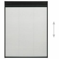 VidaXL Moustiquaire plissée à fenêtre Aluminium Anthracite 100x160 cm -Habillages de fenêtre Soldes image 5 148671