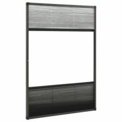 VidaXL Moustiquaire plissée pour fenêtre Aluminium 110x160cm et auvent -Habillages de fenêtre Soldes image 5 148686