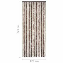 VidaXL Moustiquaire Beige et marron clair 120x220 cm Chenille -Habillages de fenêtre Soldes image 5 315122
